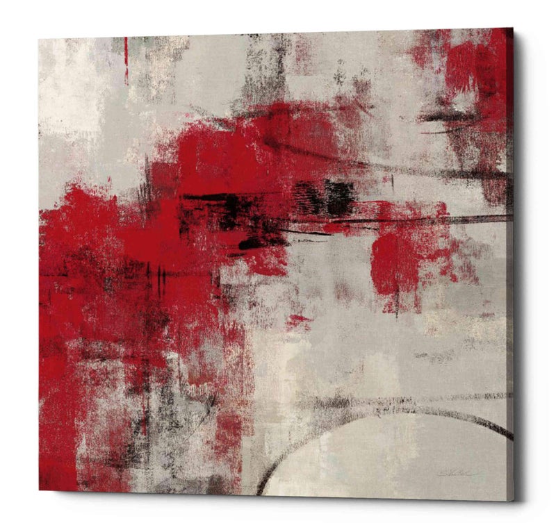Epic Graffiti 'Stone Gardens II Red' by Silvia Vassileva, Canvas Wall Art, 12"x12" - Image 1
